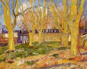 文森特 威廉 梵高 : 阿尔勒车站附近树木